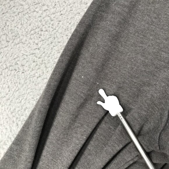 WD.NY Sweater Womens Size 2X Embroidered Floral Gray Crew Pullover Long Sleeve - Picture 9 of 16